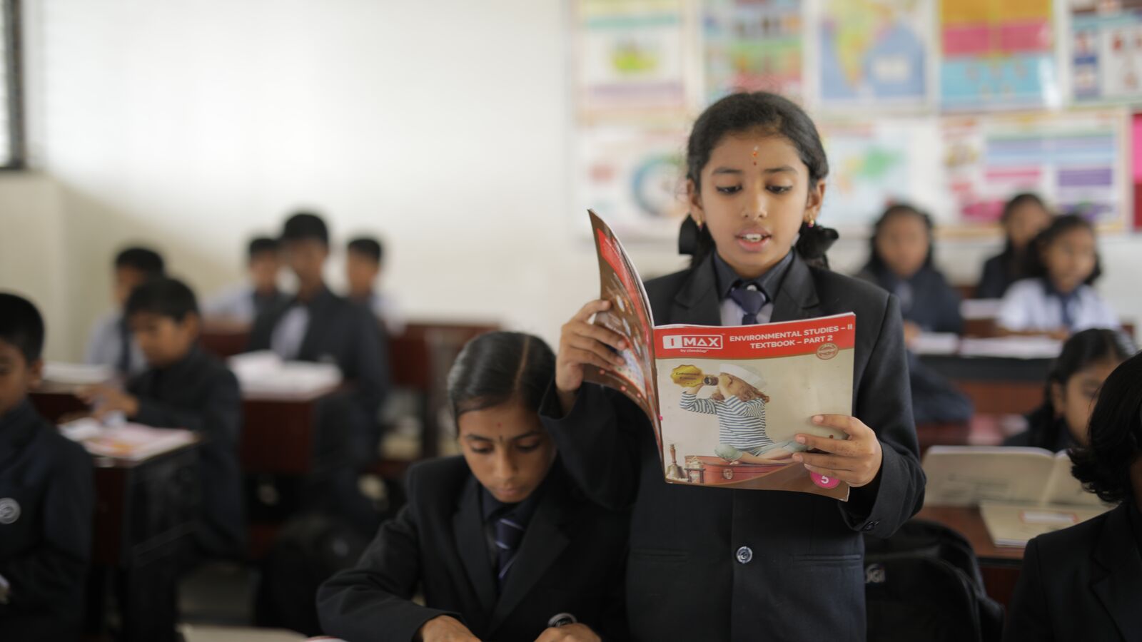 A student in India using ClassKlap's IMAX program.