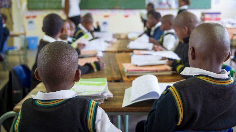 Students in a classroom in South Africa