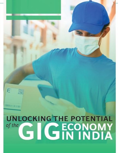 The cover of a report on the gig economy in India