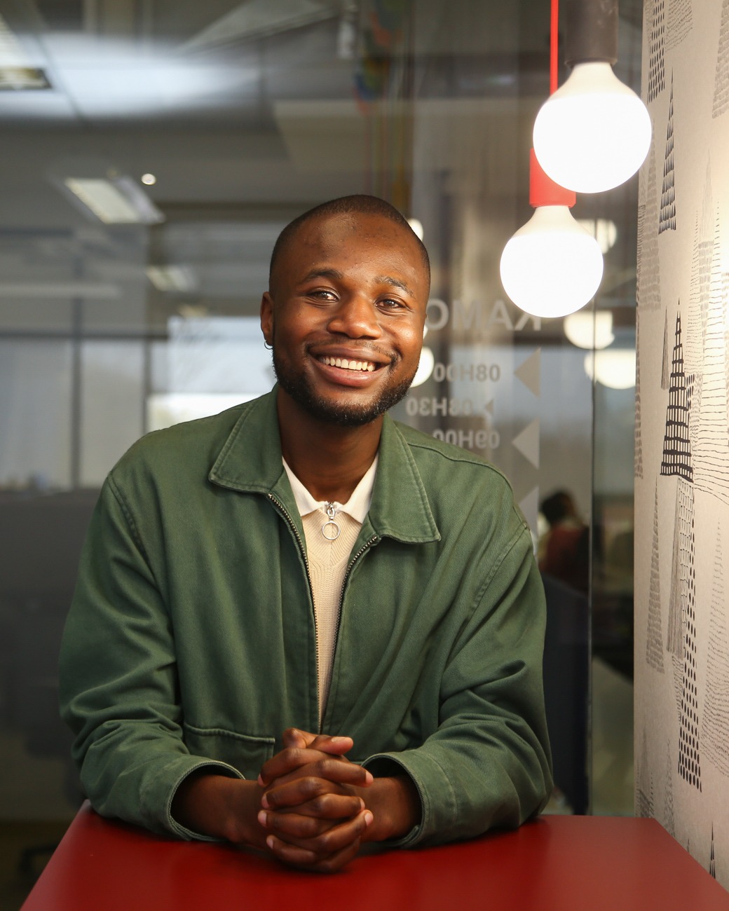 Portrait direct to camera smiling man - Azwianzi is a Sikelela Scholar