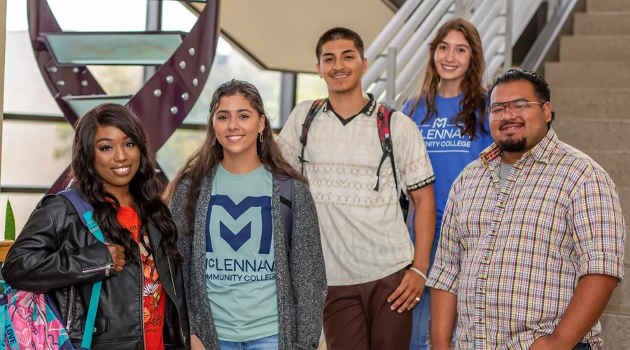 Students smiling at McLennan Community College.