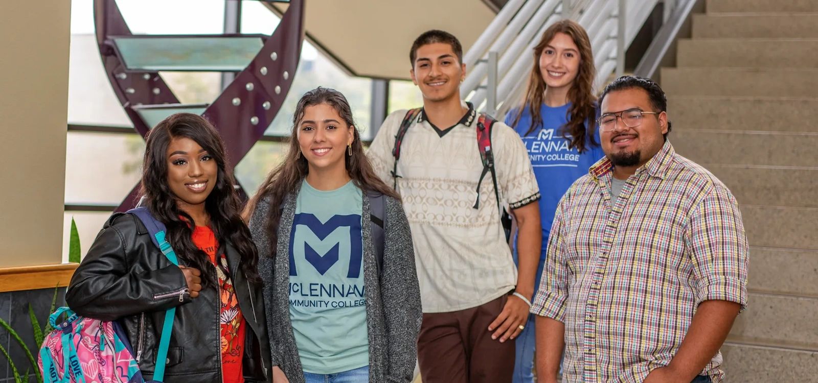 Students smiling at McLennan Community College.